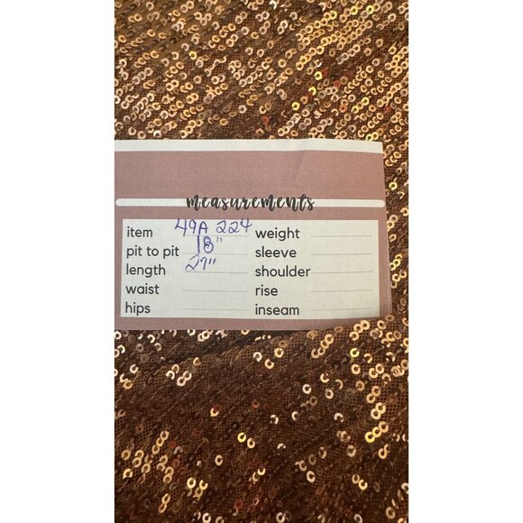 Free People XS Women's Shimmer & Shine Thong Bodysuit, Sunset, Brown, Metallic - Picture 7 of 15